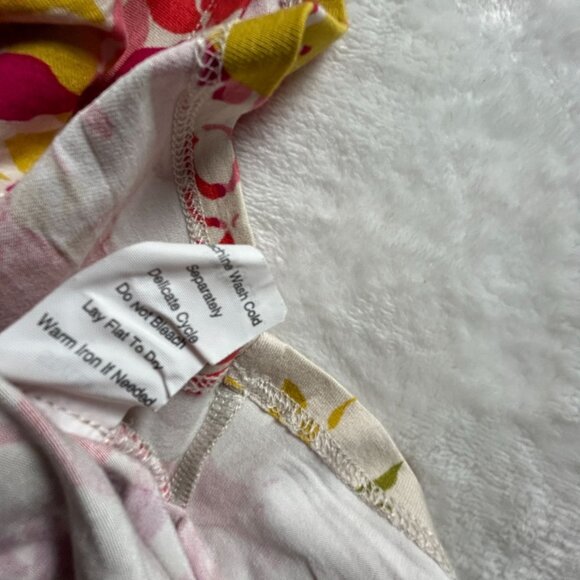 Cabi Women's Multicolor Floral Ruched Knit 3/4 Sleeve Top Blouse Large Stretch - Picture 5 of 8